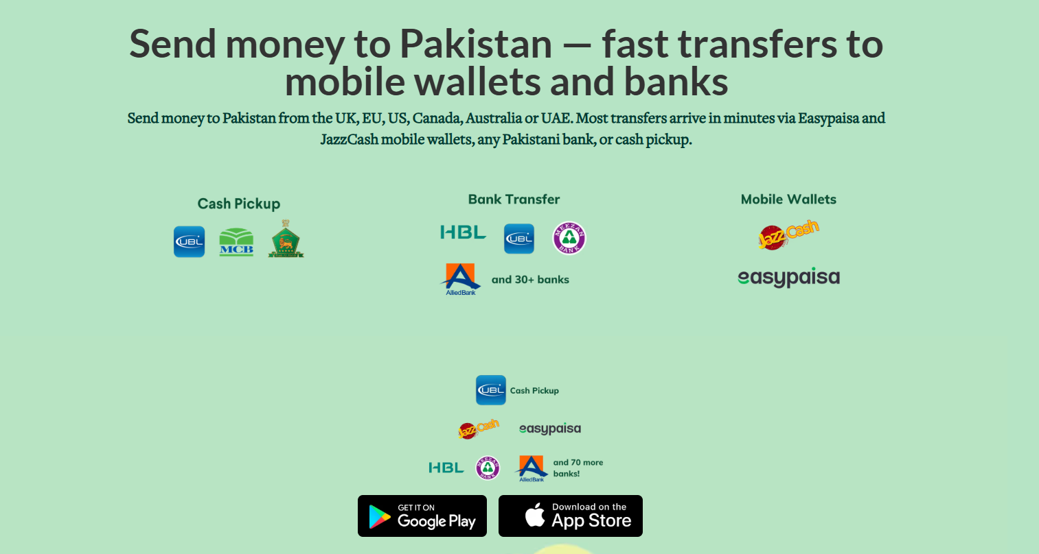 Send Money From Taptap to Pakistan
